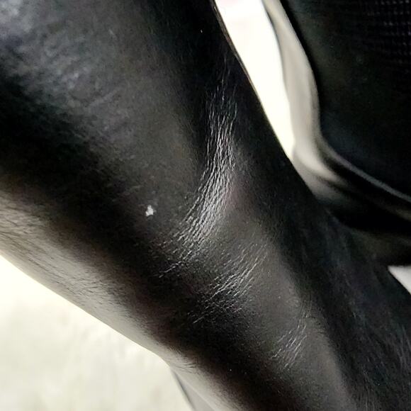 NEW Jill Sander Block Heel Black Leather Chelsea Boot Elasticated Panels - Picture 13 of 16